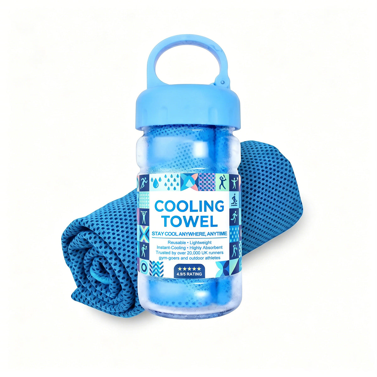 ☀️Cooling Towel -👍Yoyoio™ Cold Sweat Towel You Can Use Anywhere, Anytime! Reusable Soft Absorbent Cooling Portable