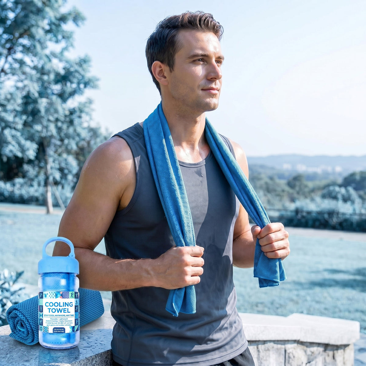 ☀️Cooling Towel -👍Yoyoio™ Cold Sweat Towel You Can Use Anywhere, Anytime! Reusable Soft Absorbent Cooling Portable