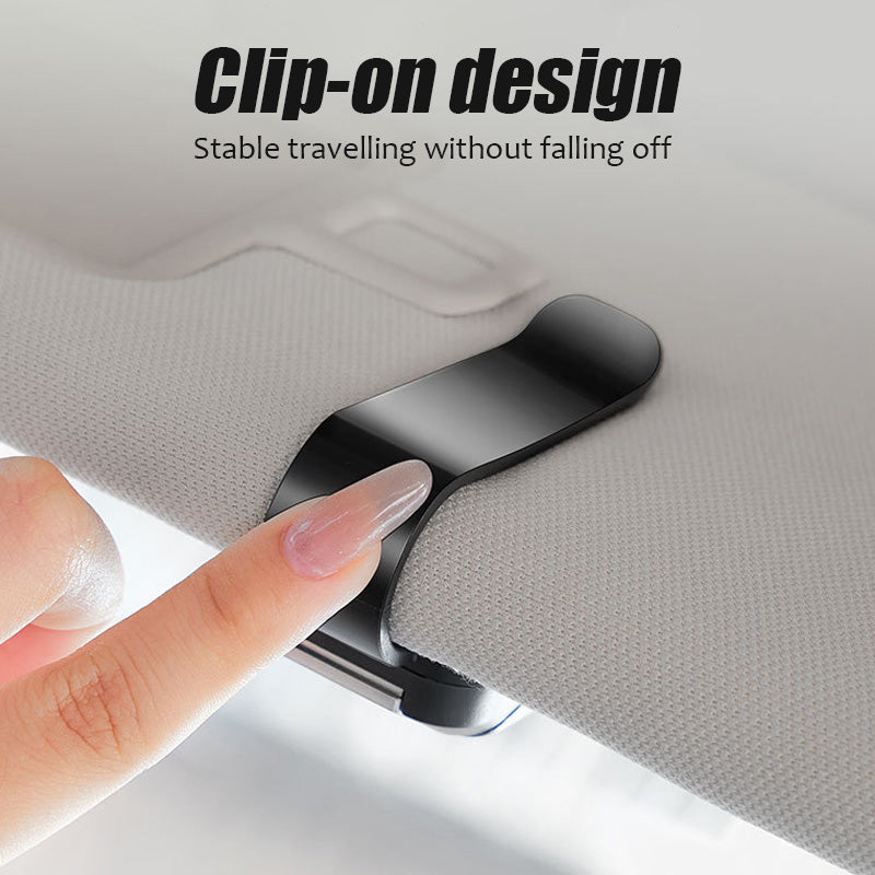 🚗2-in-1 Car Sunglasses Holder & Card Clip – Secure, Space-Saving Visor Organizer😎