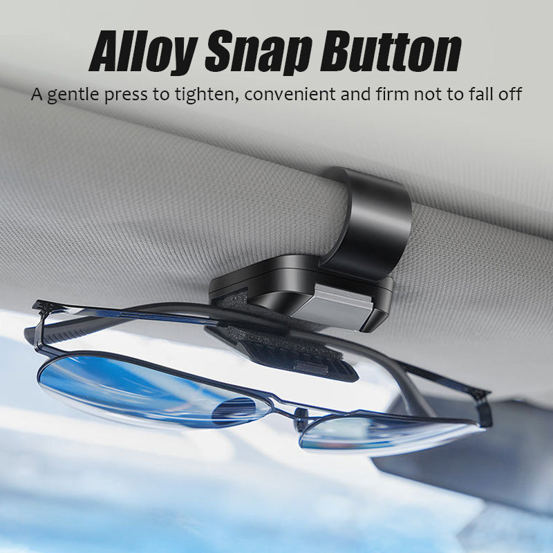 🚗2-in-1 Car Sunglasses Holder & Card Clip – Secure, Space-Saving Visor Organizer😎