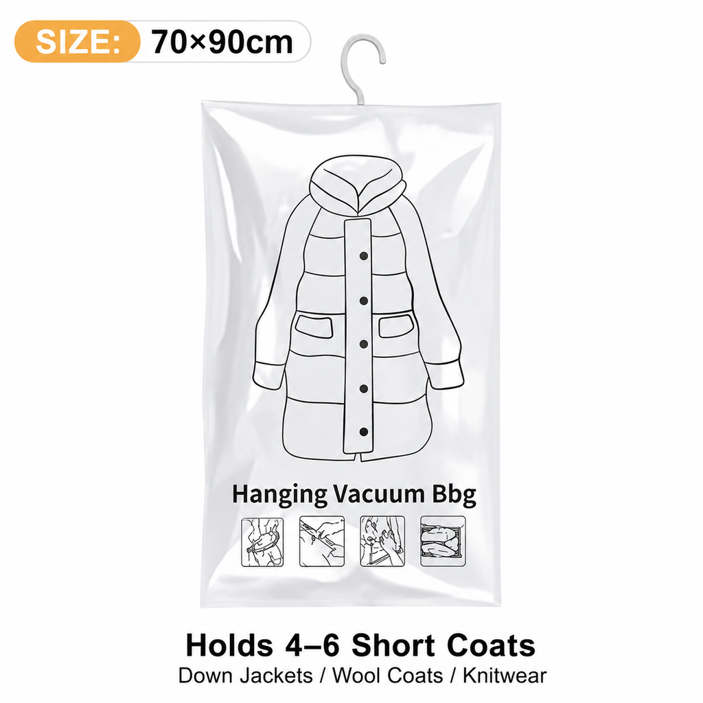 Yoyoio™🧥Hanging Vacuum Storage Bags – Hanging Design for Wardrobe, Air Vacuum Compression, Waterproof Dustproof & Space-Saving 🔥