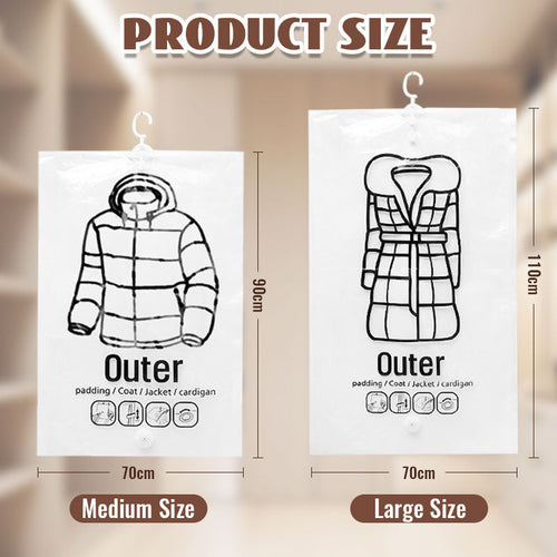 Yoyoio™🧥Hanging Vacuum Storage Bags – Hanging Design for Wardrobe, Air Vacuum Compression, Waterproof Dustproof & Space-Saving 🔥